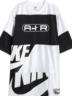 NWT $75 SOLD OUT Nike Air Jersey Dress Colorblock T-Shirt Black White Size L